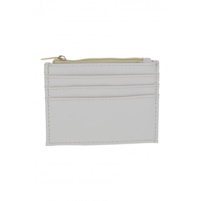 WALLET WITH ZIP AND CARD COMPARTMENTS