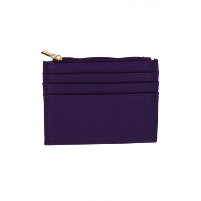 WALLET WITH ZIP AND CARD COMPARTMENTS