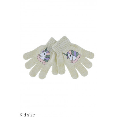KIDS KNITTED GLOVES WITH UNICORN