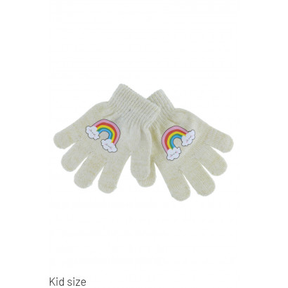 KIDS KNITTED GLOVES WITH RAINBOW