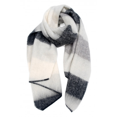 KNITTED SCARF MULTICOLOR WITH STIPES
