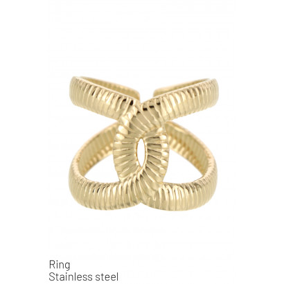 RING STAINLESS STEEL, MULTI ROWS & TWISTED