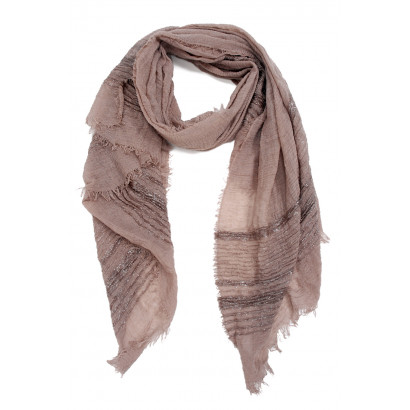SCARF SOLID COLOR WITH STRIPES WITH LUREX
