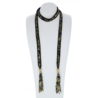 BEADS NECKLACE WITH TASSEL