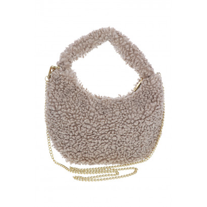 MOLY, HANDBAG IN FAKE FUR WITH FLAP, CHAIN SHOULDE