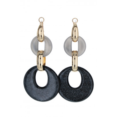 EARRINGS ROUND SHAPE, METAL...