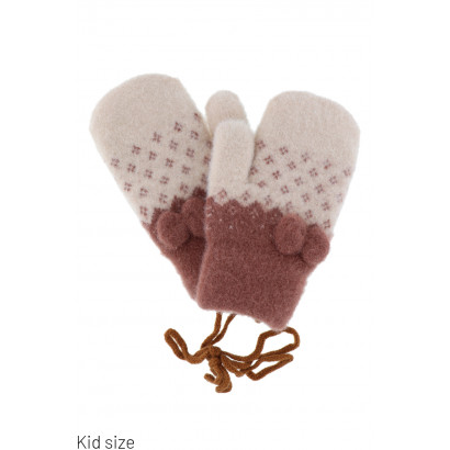 KIDS KNITTED MITTEN WITH KNOT