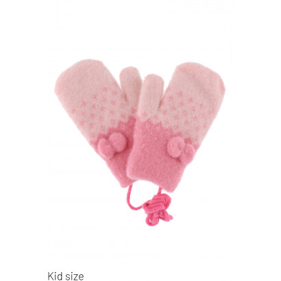 KIDS KNITTED MITTEN WITH KNOT