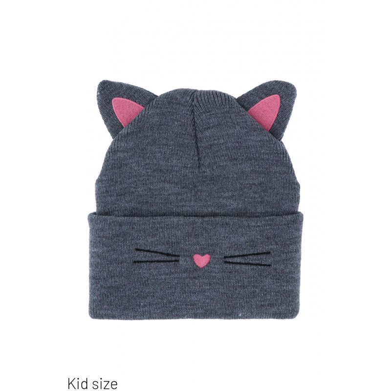 KIDS KNITTED HAT WITH CAT EARS