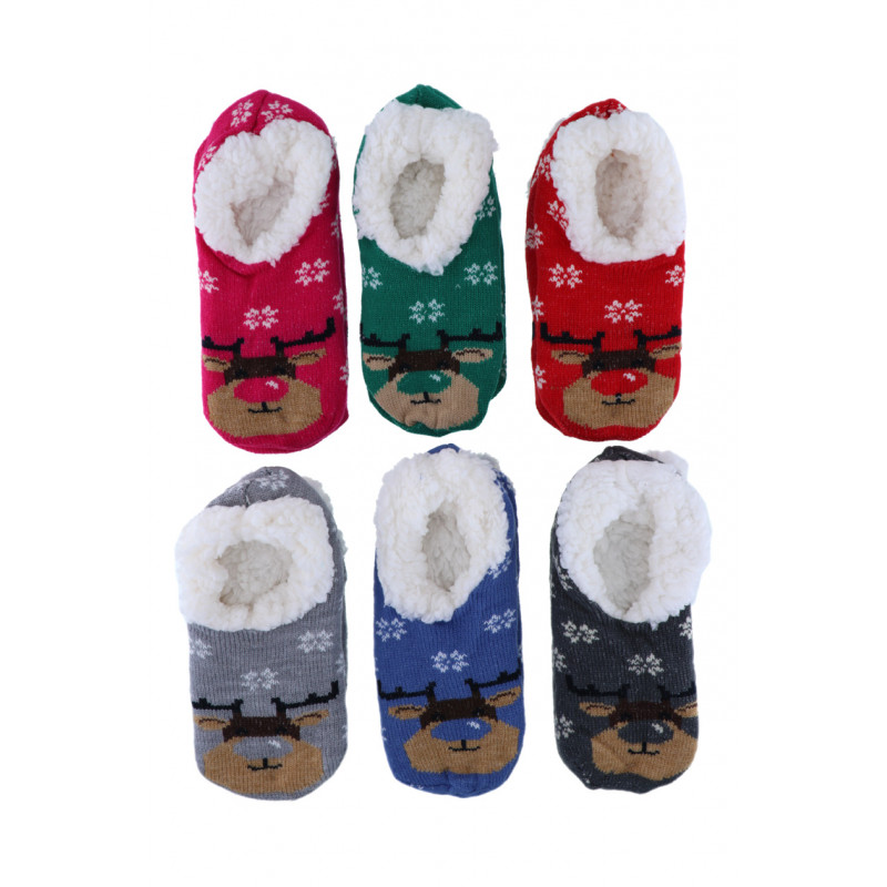 SET 12 CHAUSSETTES, FLOCONS, CERFS