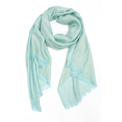 WOVEN SCARF SOLID COLOR WITH FRINGES