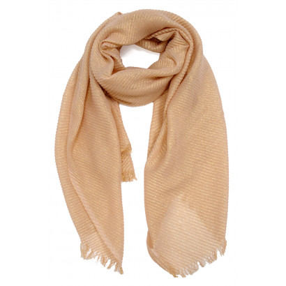 SCARF PLEATED SOLID COLOR AND LUREX