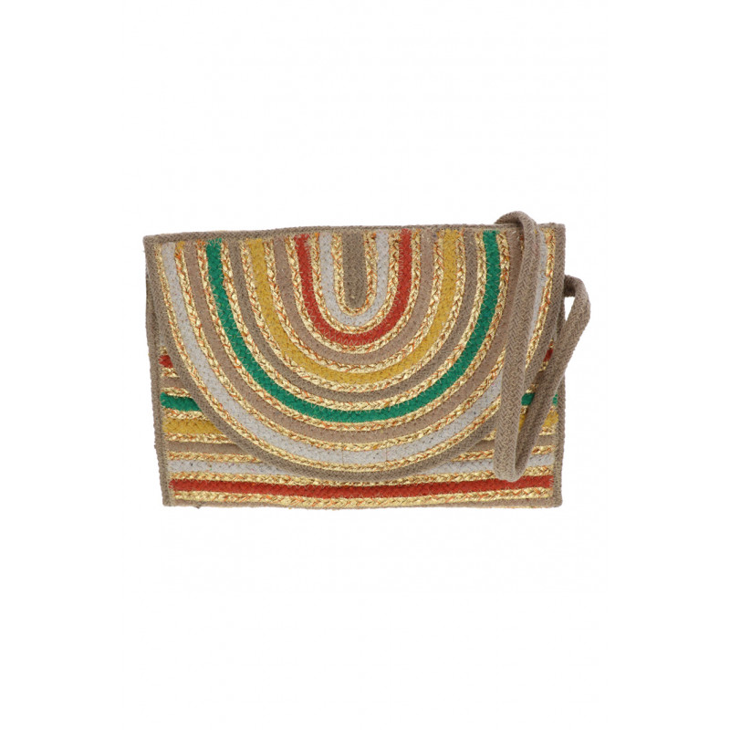 LINDA, JUTE POUCH WITH LUREX