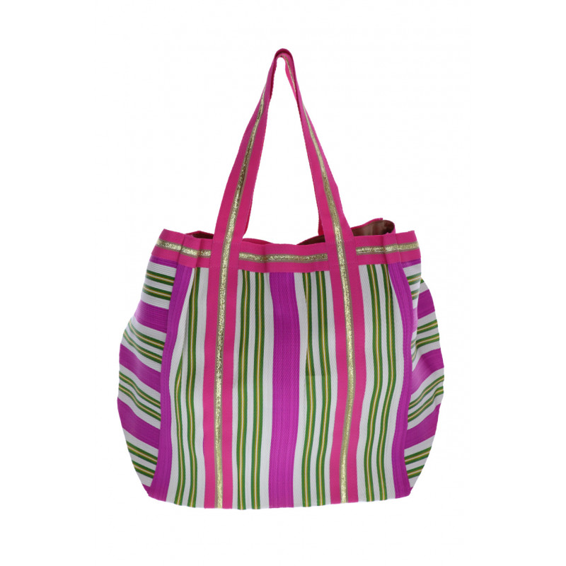 SHOPPING BAG STRIPES WITH LUREX