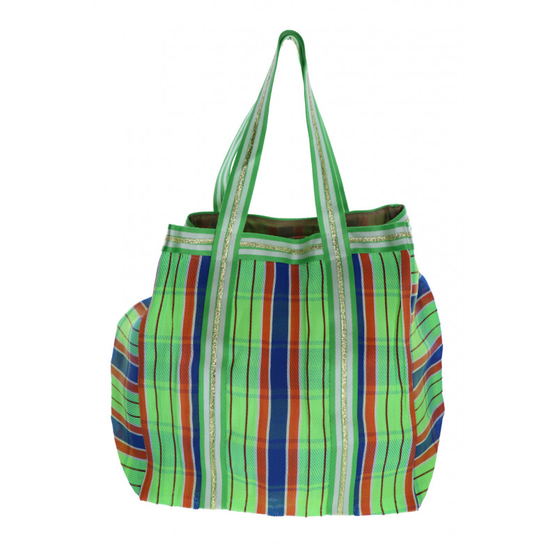 SHOPPING BAG STRIPES WITH LUREX