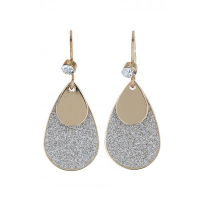 EARRINGS DROP SHAPED WITH STRASS & GLITTERS