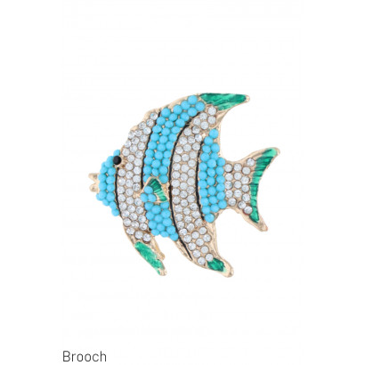 BROOCH WITH EXOTIC FISH