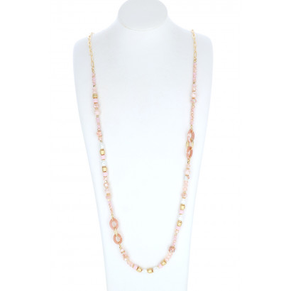 NECKLACE WITH MULTI BEADS & LINKS