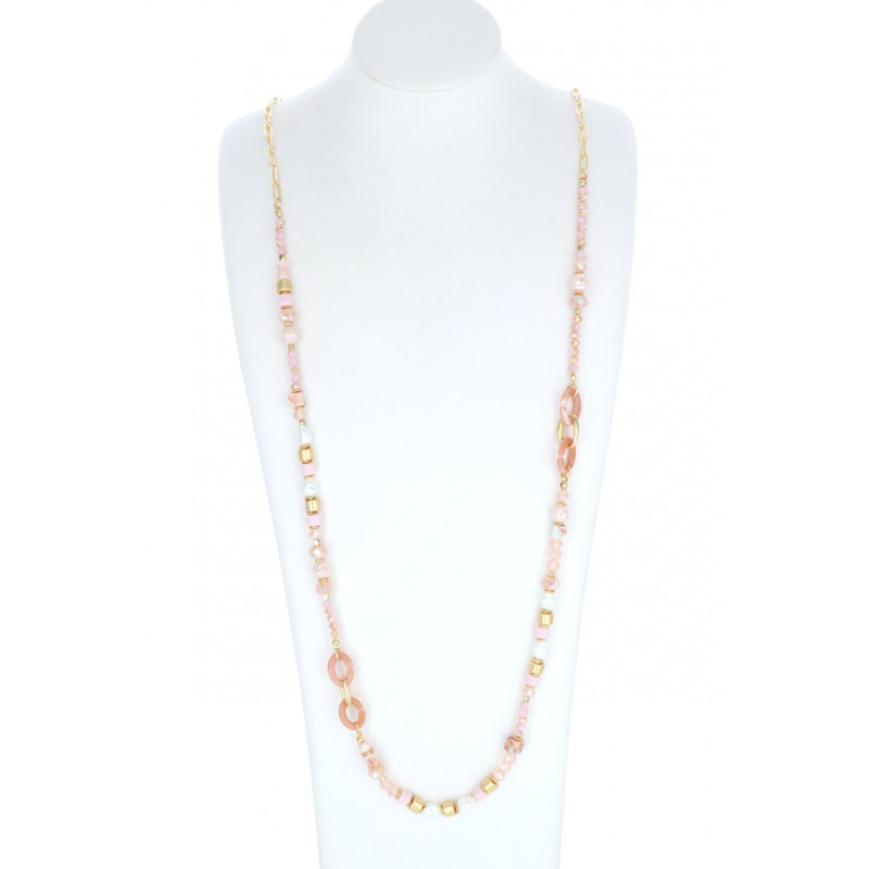 NECKLACE WITH MULTI BEADS & LINKS