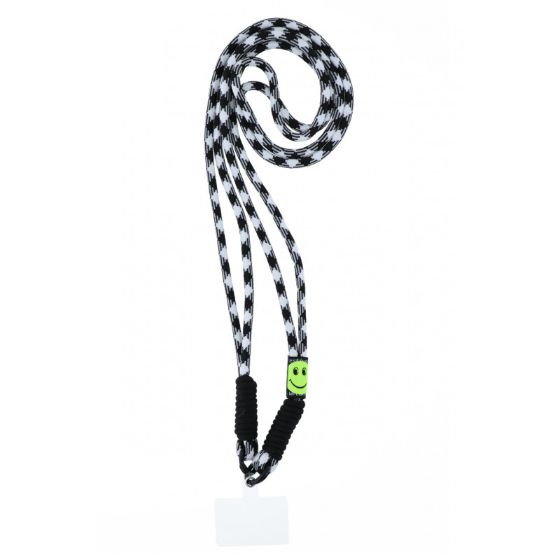 PHONE NECKLACE WITH THICK STRING NYLON, STRIPED