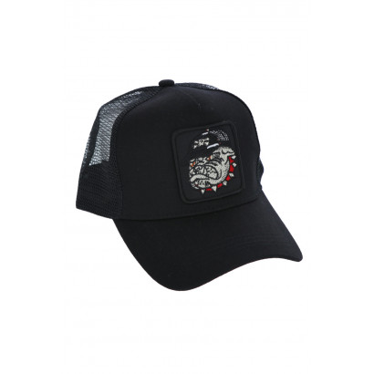 POLYESTER CAP WITH BULLDOG  PATCH