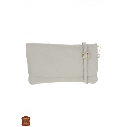 CHARLOTTE, LEATHER SADDLE BAG WITH FLAP
