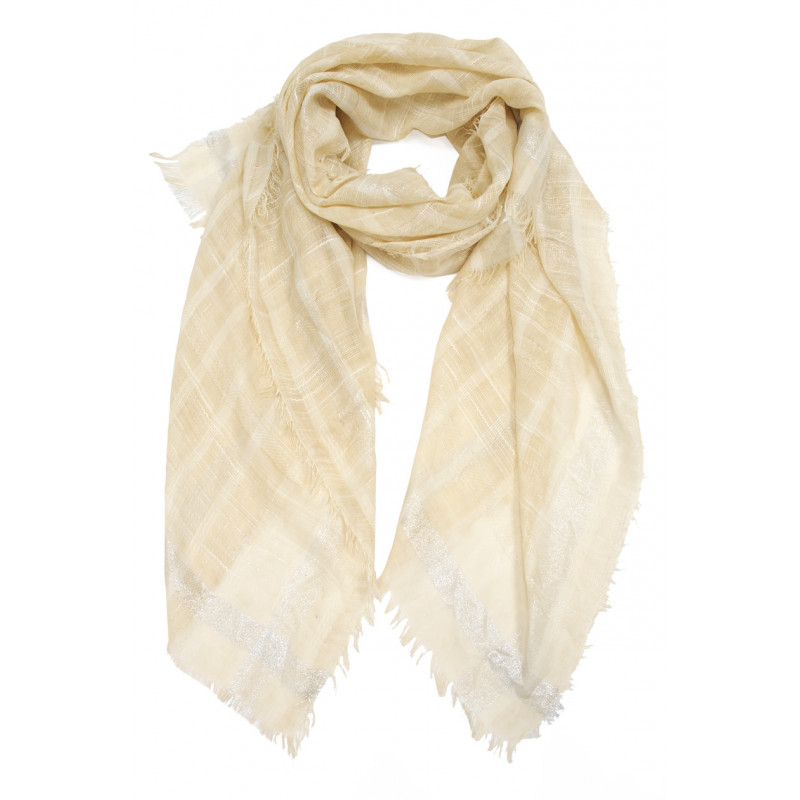WOVEN SCARF SOLID COLOR WITH LUREX