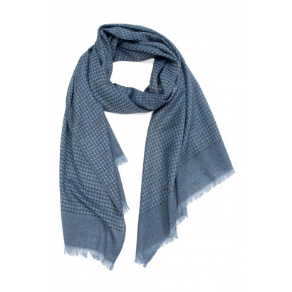WOVEN SCARF HOUNDSTOOTH PRINT