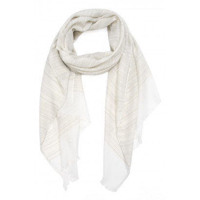 WOVEN SCARF IN SOLID COLOR WITH LUREX STRIPES
