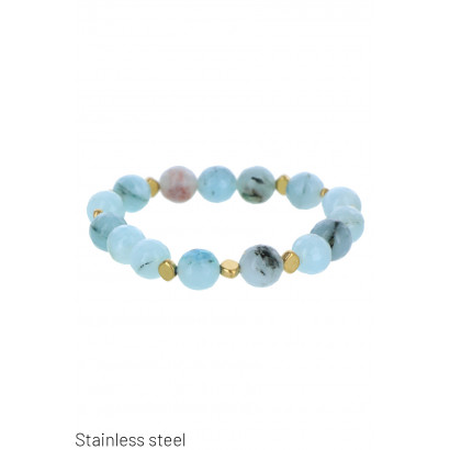 ELASTIC BRACELET WITH STONES AND STELL