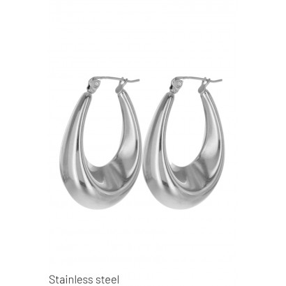 BOUCLES D'OREILLES ACIER FORME DE GOUTTE