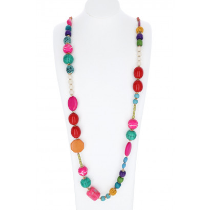 NECKLACE WITH MULTI BEADS &...
