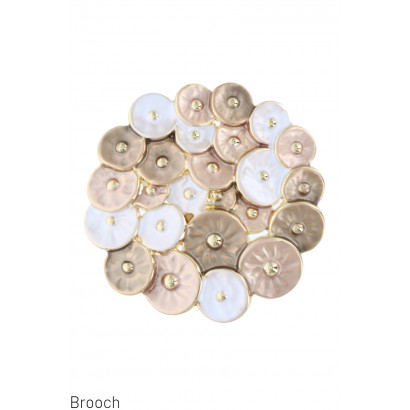 BROCHE FORME RONDE ET RONDS