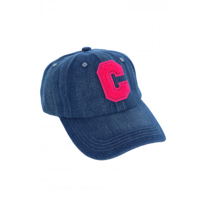 CAP IN DENIM WITH C EMBROIDERY
