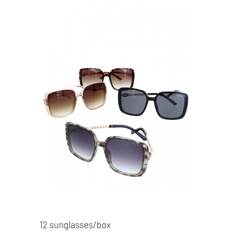 SUNGLASSES, TORTOISE SHELL FRAME & LINK DECORATION