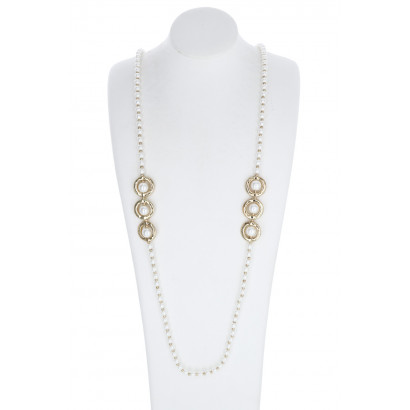 PEARLS NECKLACE WITH RINGS