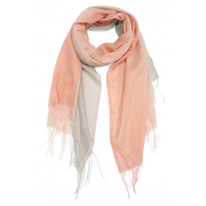 WOVEN SCARF GRADIENT COLORS WITH FRINGES