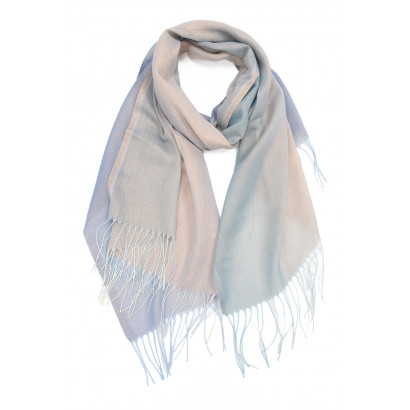 WOVEN SCARF GRADIENT COLORS WITH FRINGES
