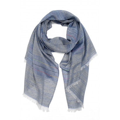 WOVEN SCARF WITH THIN LINES...