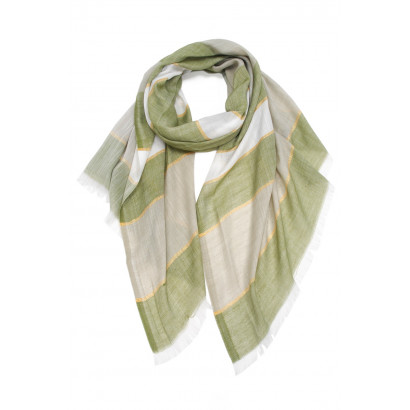 WOVEN SCARF WITH THICK LINES AND LUREX