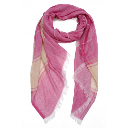 WOVEN STRIPED SCARF WITH LUREX