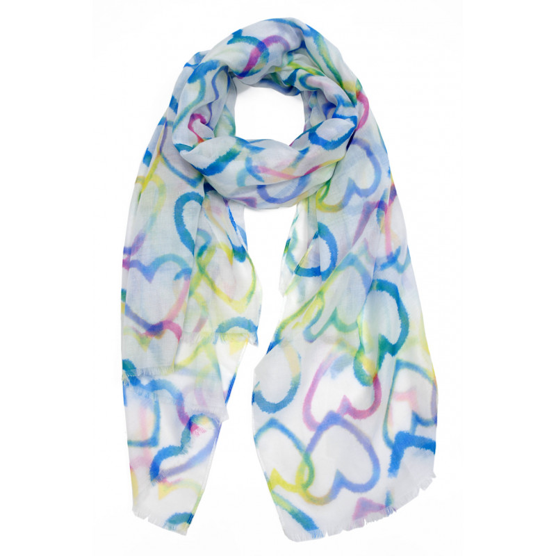 SCARF PRINTED HEARTS