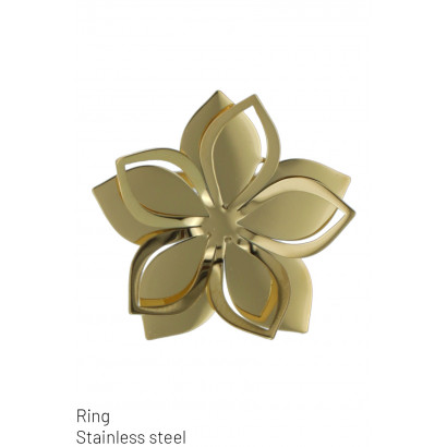 STAINLESS STEEL RING WITH FLOWER