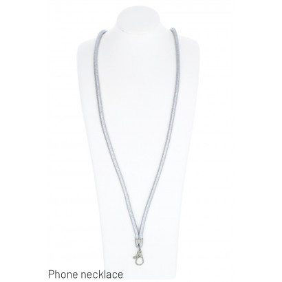 PHONE NECKLACE WITH THICK STRING NYLON WITH LUREX