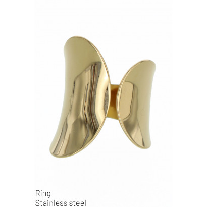 RING STAINLESS STEEL WITH ASYMMETRICAL SHAPE