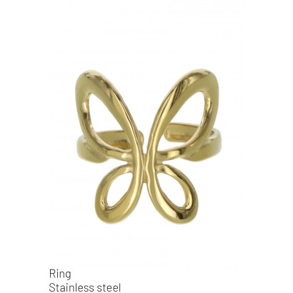 RING STAINLESS STEEL WITH BUTTERFLY