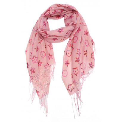 WOVEN SCARF WITH STARS PATTERN & LUREX