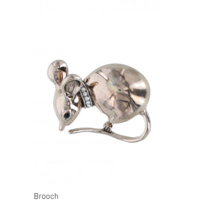 BROOCH WITH MOUSE AND...