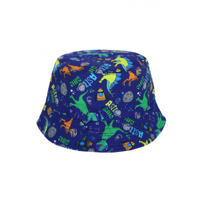 BUCKET HAT FOR KIDS, DINOSAURES, PLANETS PATTERN