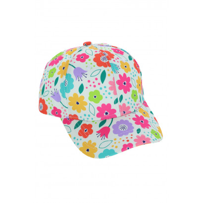 CAP FOR KIDS WITH FLOWERS PATTERN